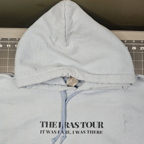 Taylor Swift Hoodie Large Blue The Eras Tour Pop Concert Music Swifty Band Y2K - Picture 4 of 13